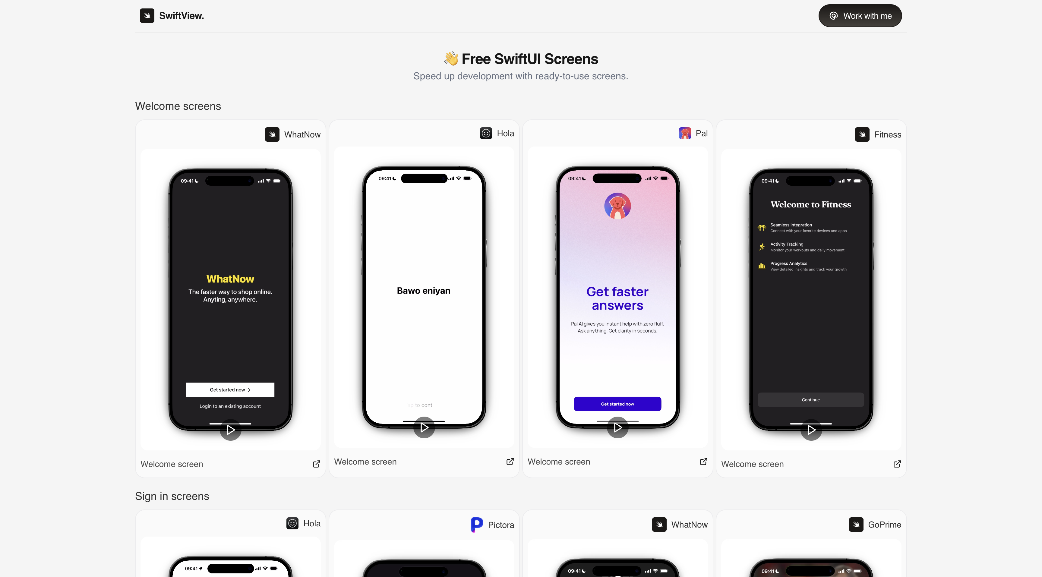 Free SwiftUI Templates